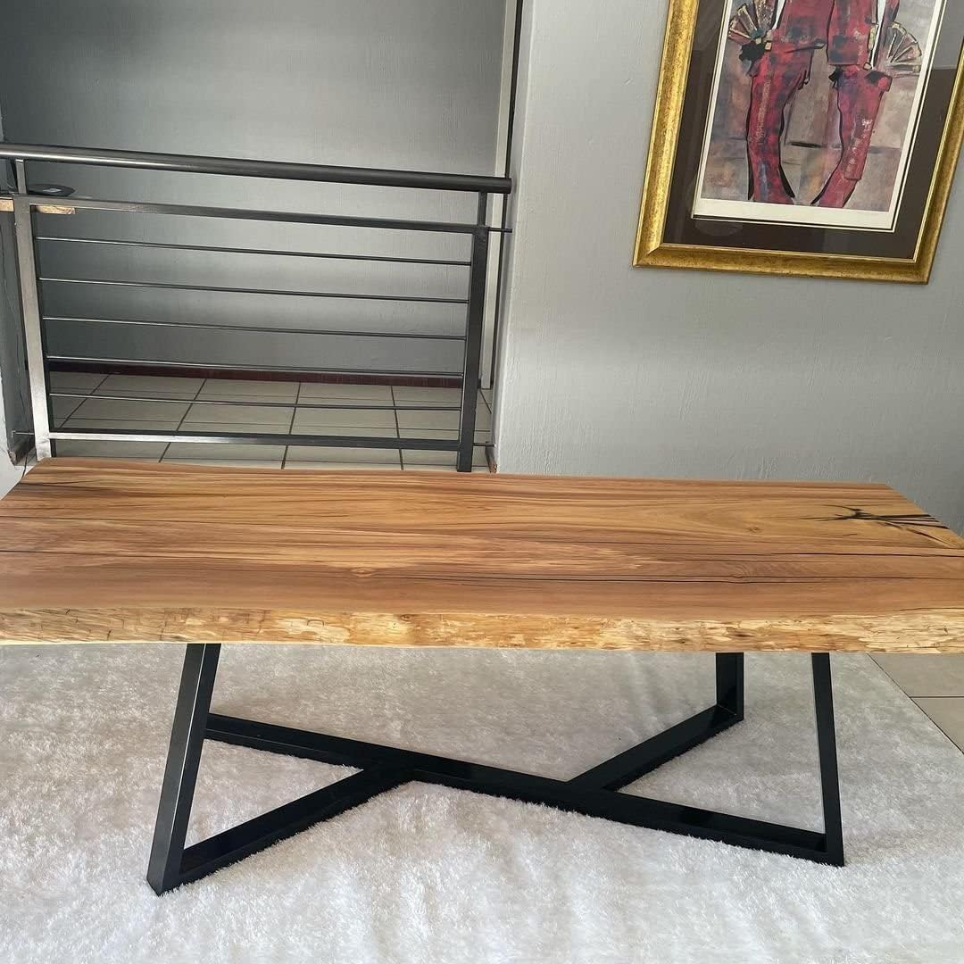 18 Inch Metal Coffee Table Legs, DIY Geometry Desk Base for Table Heavy Duty Furniture Legs for Office Modern Desks Night Stands, End Table, Bench, TV Stands, Etc