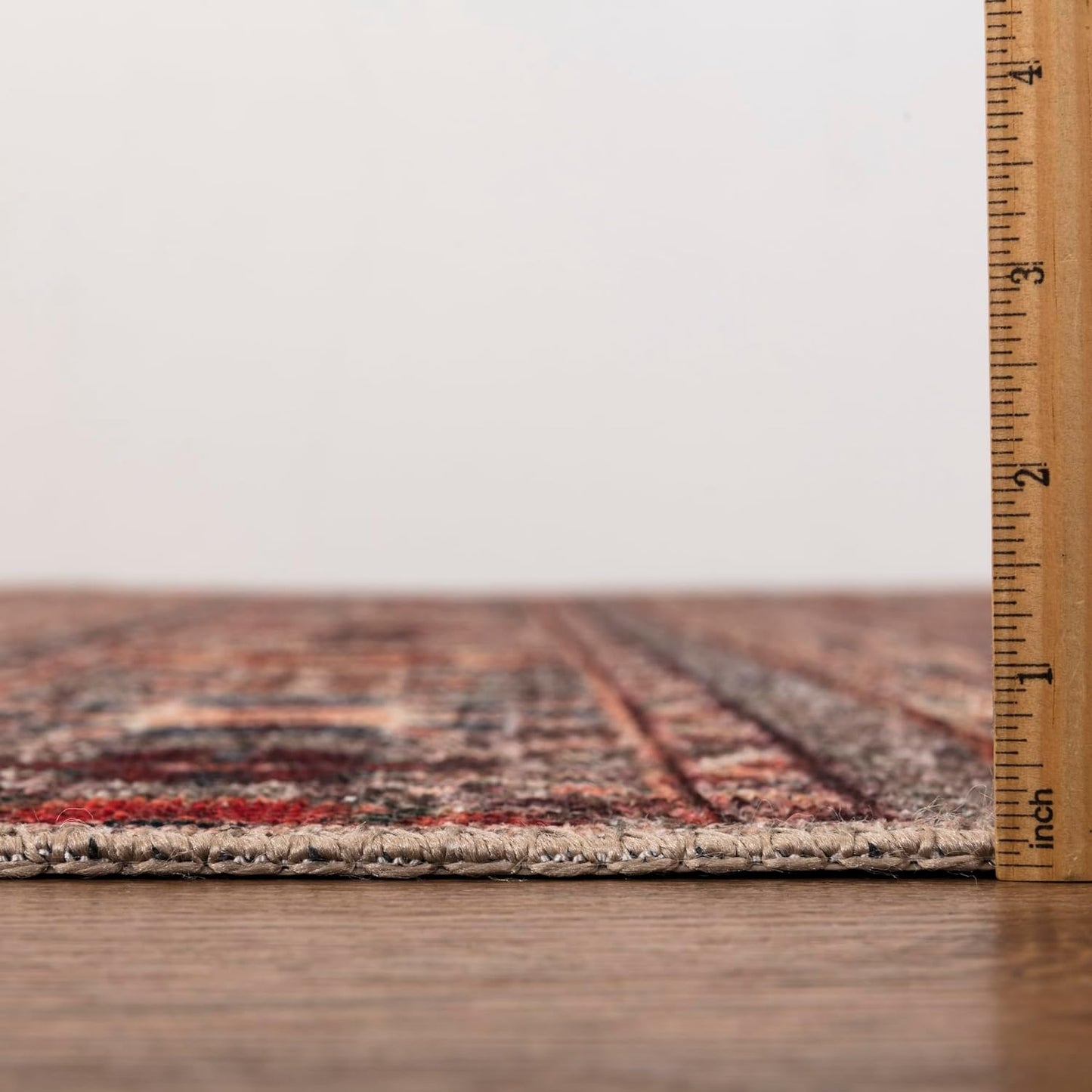 Keen Home Design 4x6 Rug - Machine Washable Area Rug with Non-Slip Backing, Ideal for Living Room, Dining Room, Bedroom - Vintage, Easy Clean, Durable, Low Pile Rug - (4' x 6')