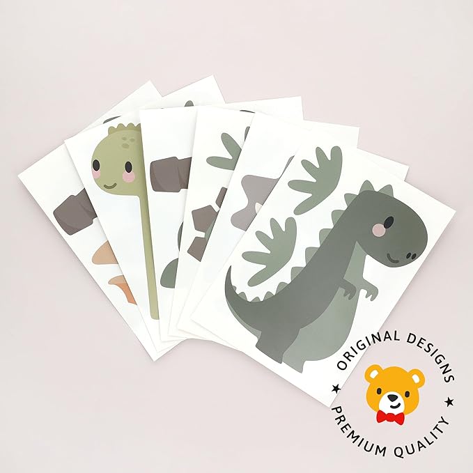 Dinosaur Wall Decals - Easy-to-Apply & Removable Wall Stickers: Transform Your Toddlers Bedroom with Durable, Vibrant Peel-and-Stick Wall Decor – Stickers for Kids