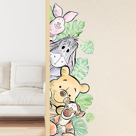 Winnie Wall Stickers for Kids, Winnie Character Wall Stickers, The Pooh Party Decorations, Winnie Removable Stickers for Baby Kids Nursery Children Room Bedroom Living Room Playroom Wall Decoration