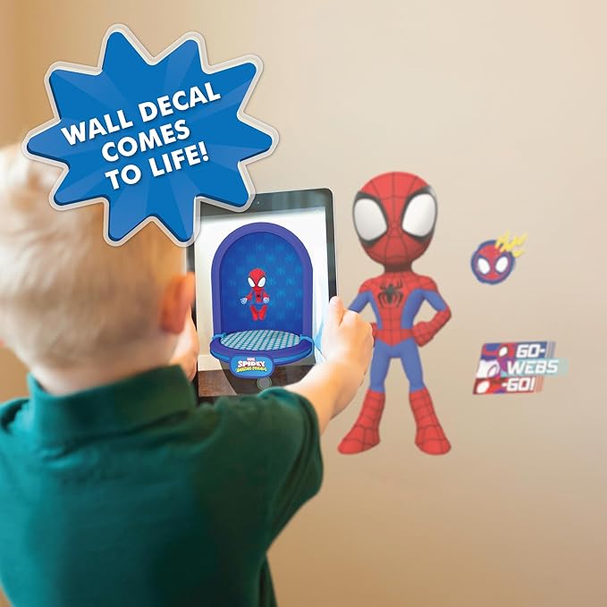 Wall Palz Marvel Spidey and His Amazing Friends Wall Decal - 24" Augmented Reality Spider-Man Bedroom Wall Decor Peel and Stick Vinyl Wall Stickers