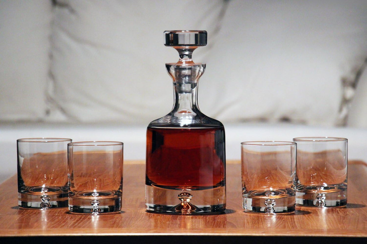 Ravenscroft Crystal Taylor Double Old Fashioned Decanter Set, 34 oz, Clear