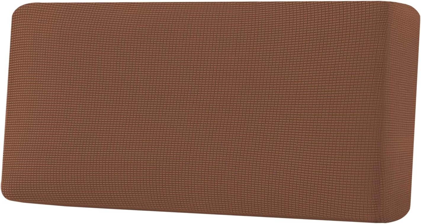 H.VERSAILTEX Super Stretch Individual Seat Cushion Covers Sofa Covers Couch Cushion Covers Slipcover Sets Thick Jacquard Textured Twill Fabric (1 Piece Sofa Cushion Cover, Caramel)