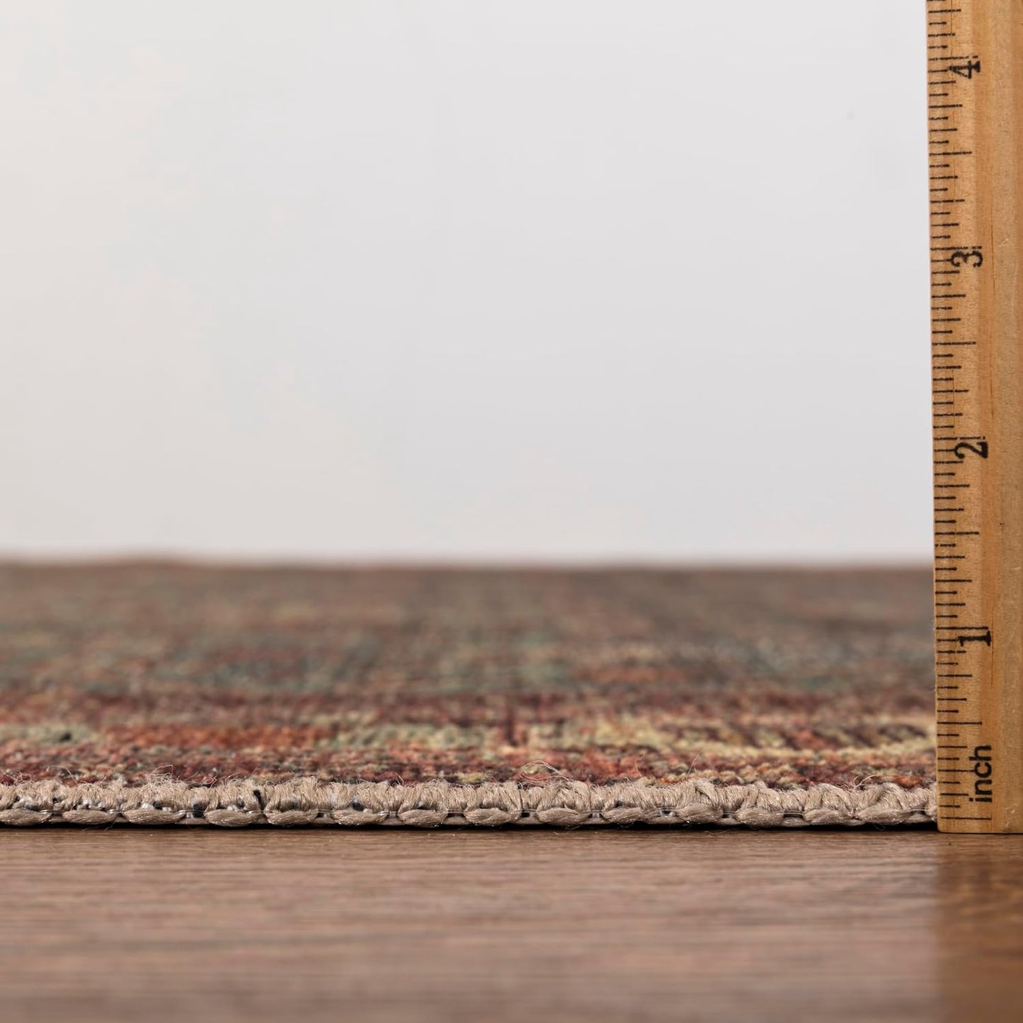 Keen Home Design 2x12 Rug - Machine Washable Runner with Non-Slip Backing, Ideal for Hallway, Entryway, Kitchen, Laundry Room - Vintage, Easy Clean, Durable, Low Pile Rug - (2'6" x 12')