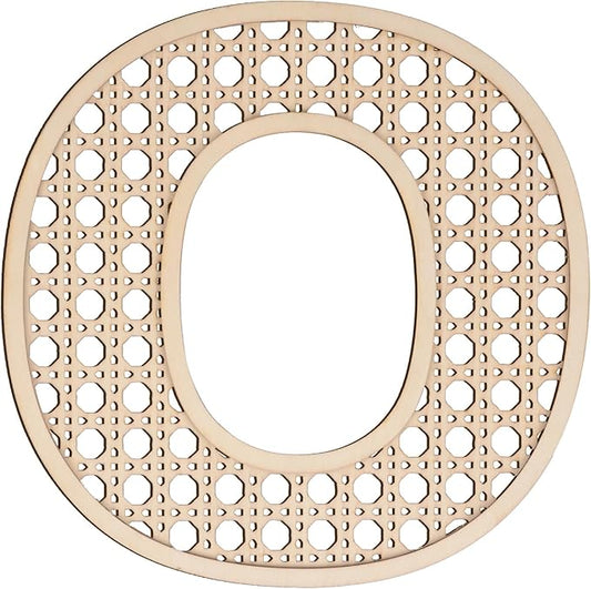 She Love Large Boho Wooden Rattan Letters 12 inch for Nursery Decor Wood Letter O Wall Decors for Baby Girl Boy Bedroom Home Rustic Name Sign Birthday Wedding Decorative letters