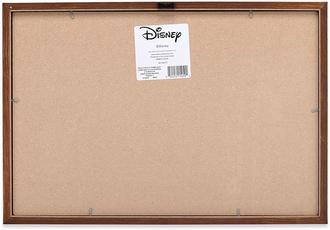 Disney Mickey and Minnie Love Lives Here Framed Wood Wall Decor - Classic Mickey Mouse Picture For Bedroom or Living Room