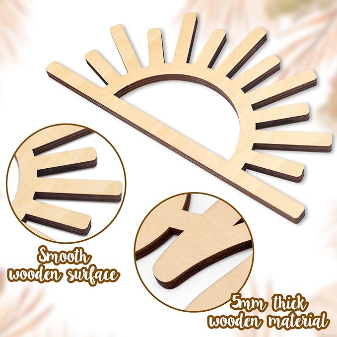 Xylolfsty You Are My Sunshine Wall Decor Boho Nursery Wall Art 5 Pieces Neutral Wooden Decoration for Boys and Girls Bedrooms Hang On Wall Sign for Playroom (Words Style)