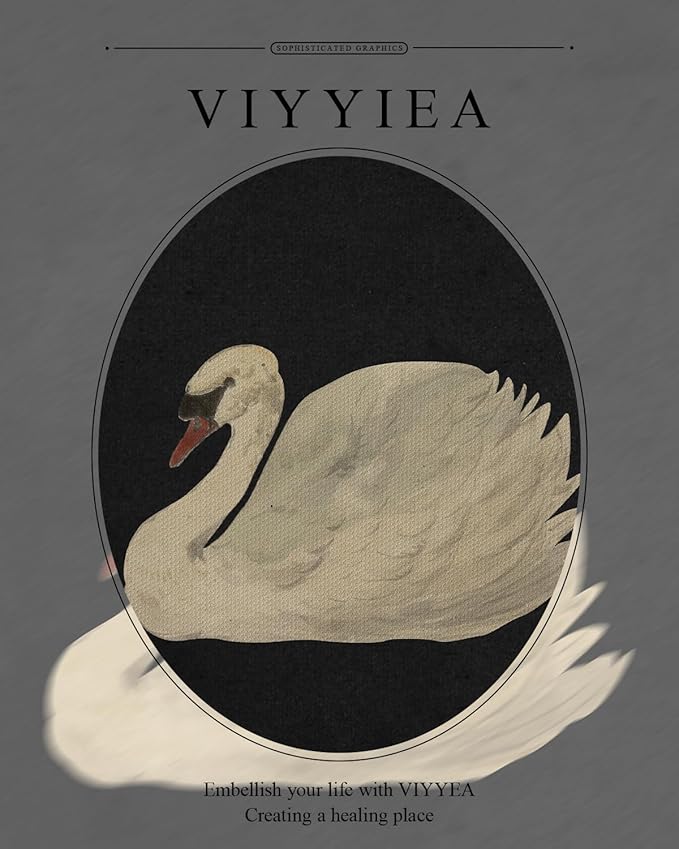 VIYYIEA Gold Framed Wall Art Canvas Print Home Decor,Black,13x16in