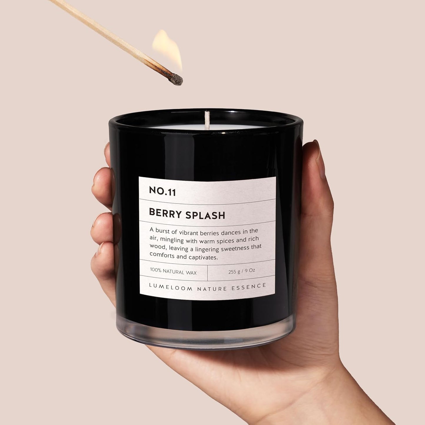 Berry Splash Luxury Scented Candles, 9oz Soy Wax Candles for Home Scented, BlackBerry, Boysenberry & Woods Scent, Long Burning Time, Gifts for Women, Friends, Men, Sister, Mom, Teacher