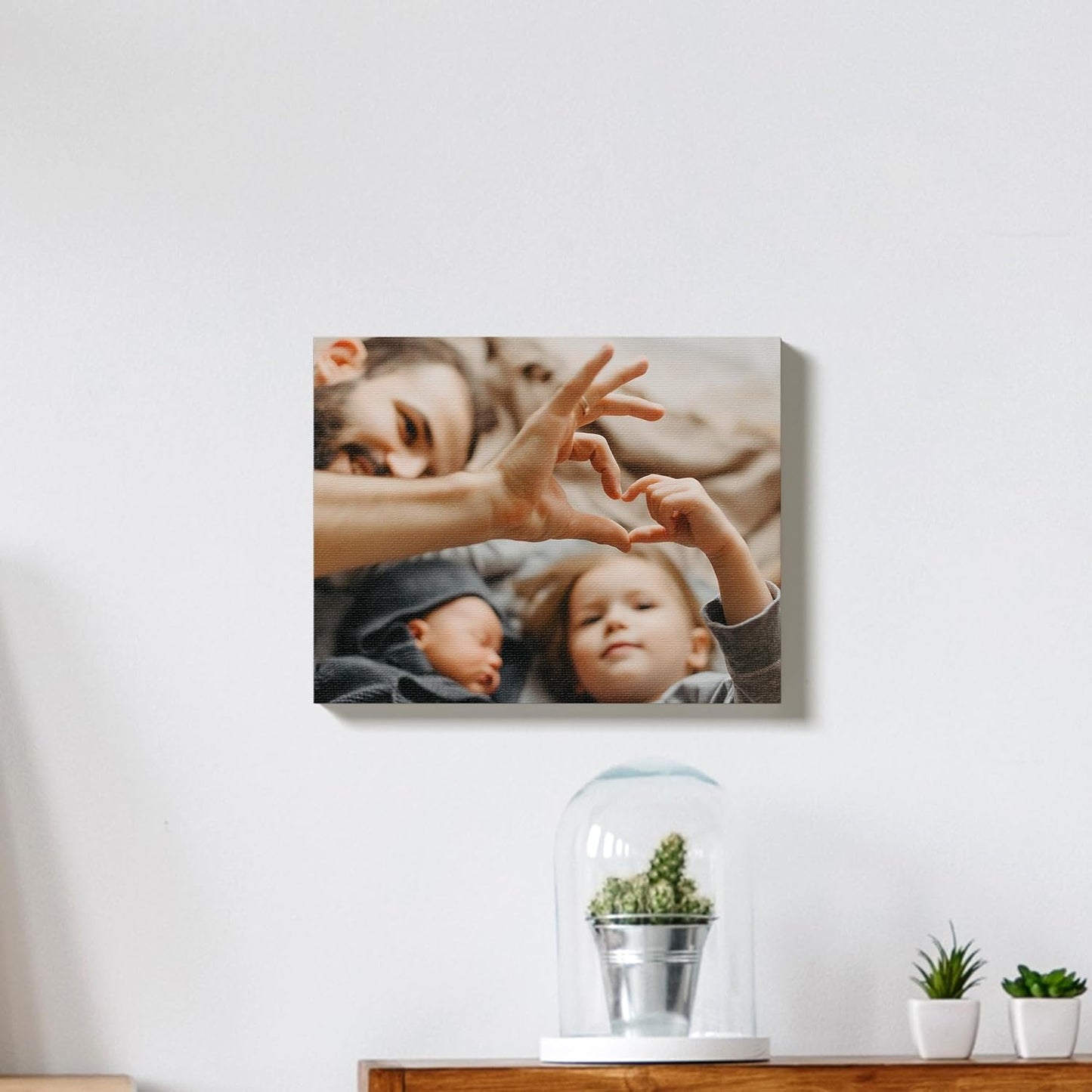 BuildASign Custom Canvas Prints with Your Photos – Personalized Picture To Canvas Wall Art, Perfect for Home Decor, Gifts & Keepsakes, Ready to Hang (8" L x 8" W x .75”D, Classic Brown)