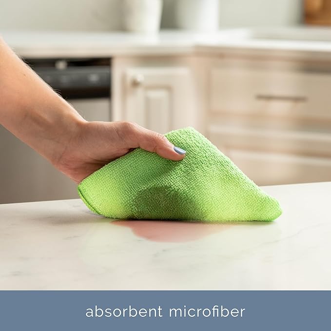 S&T INC. 50 Pack Microfiber Cleaning Cloth, Bulk Towels for Home, Reusable Microfiber Towels for Cars, Cleaning Rags, Assorted, 11.5 Inches x 11.5 Inches, 50 Count