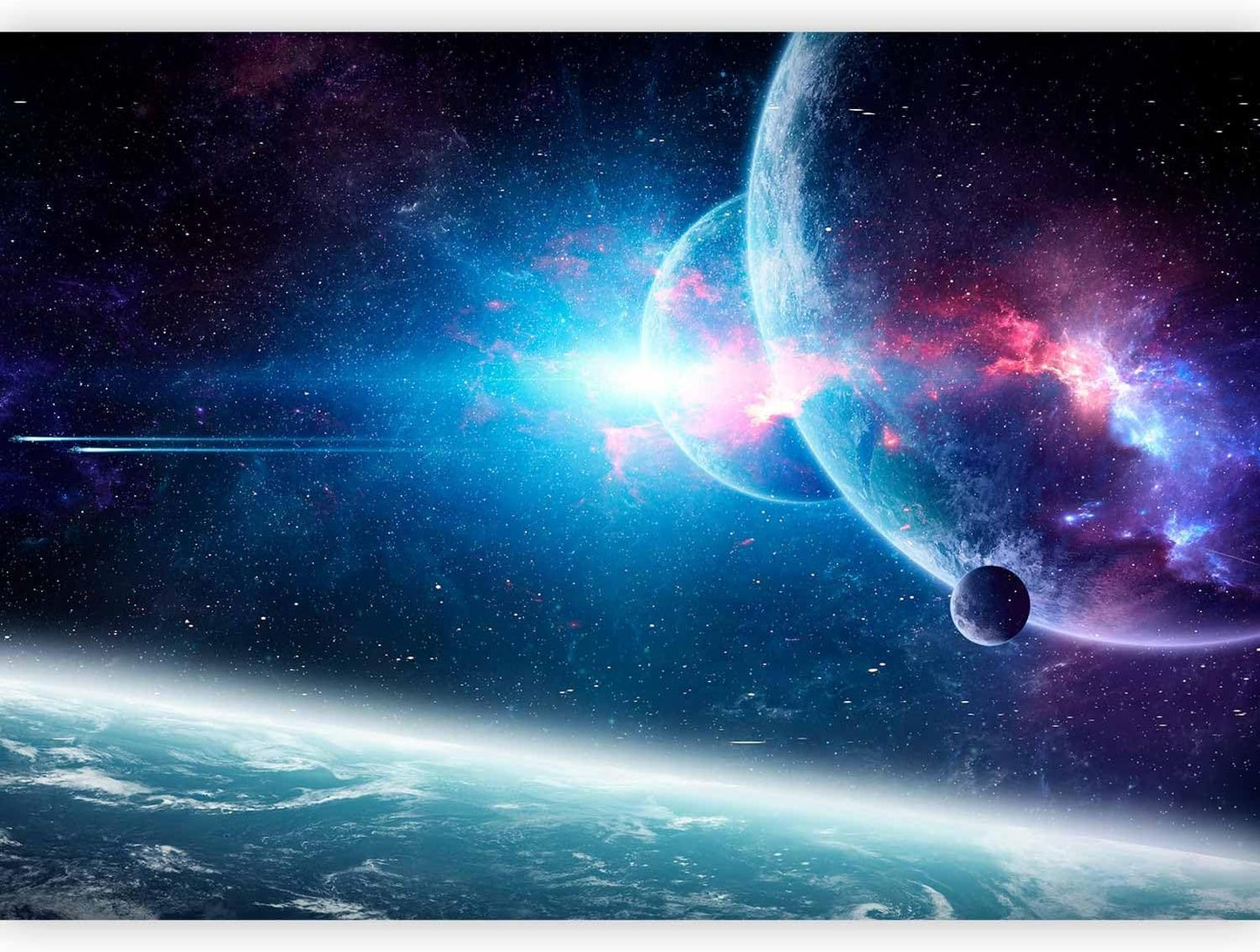 artgeist Wall Mural Cosmos Galaxy 157x110 in - XXL Non-Woven Wallpaper Fleece Wall Decor Photo Print Picture Image Design Stars Solar System Universe Space b-C-10047-a-a