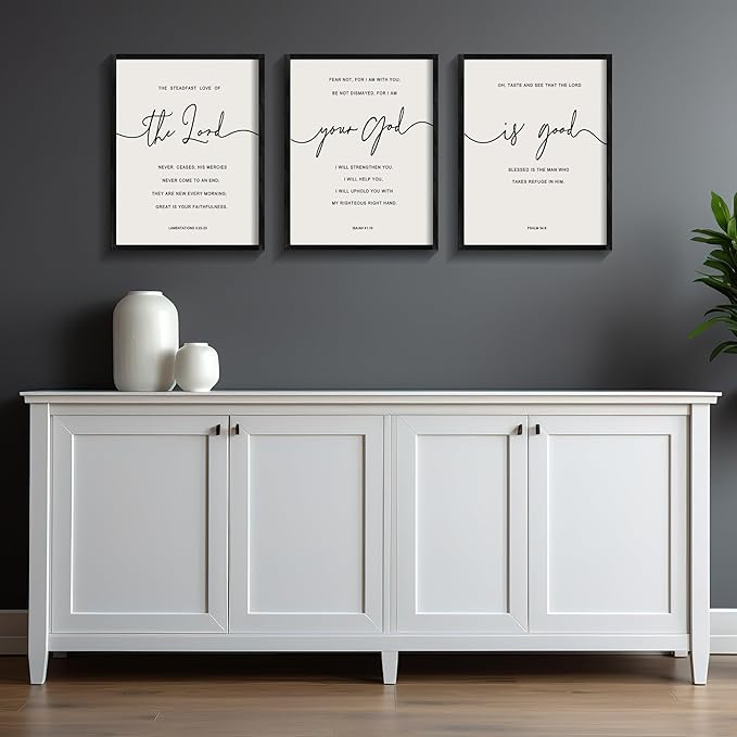 Heiple The Lord Your God Is Good Wall Decor 11"x14" Framed Wooden Wall Sign for Home Decor Farmhouse Vintage Rustic Living Room Minimalist Christian Wall Art (Black, 11”x14”)