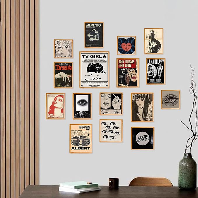 Downtown Girl Room Decor Y2K Posters for Bedroom,Retro Coquette Wall Decor,Trendy TV Girl Posters Y2K Wall Art,Rockstar Vintage Wall Art Prints 2000s Coquette Wall Collage Kit for Teen Girls Dorm,Unframed