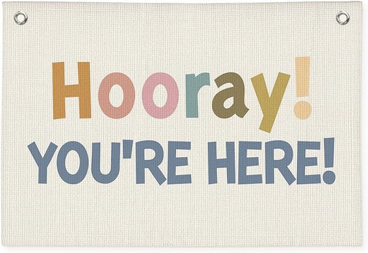 Welcome Sign for Classroom, Boho Classroom Must Haves Decorations for Teachers, Neutral Cute Back To School Wall Flag Linen Canvas Banner