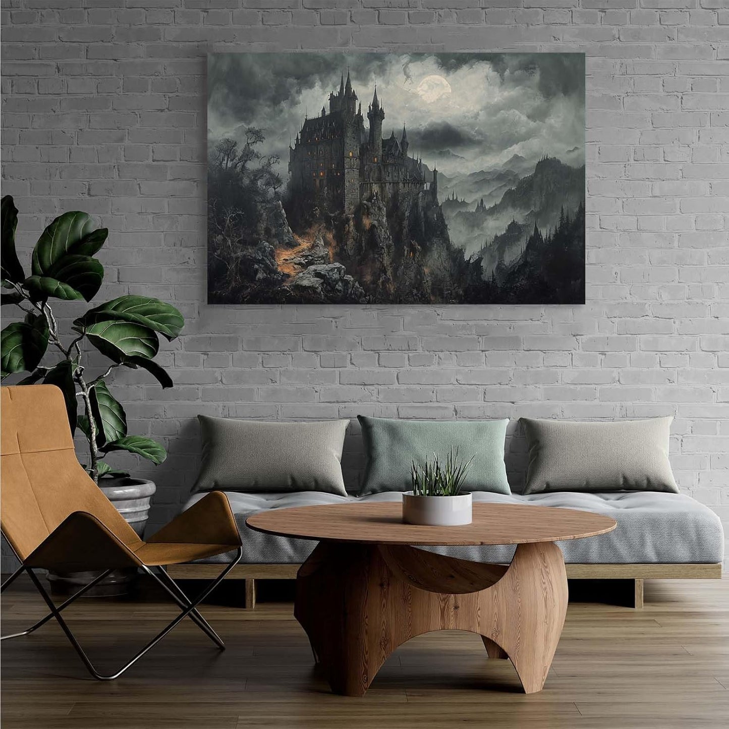 JFHCQJPK Vintage Castle Poster Dark Academy Victorian Gothic Castle Wall Art Poster Moody Mystical Art Print Suitable for Home Living Room Bedroom8x12in Frameless