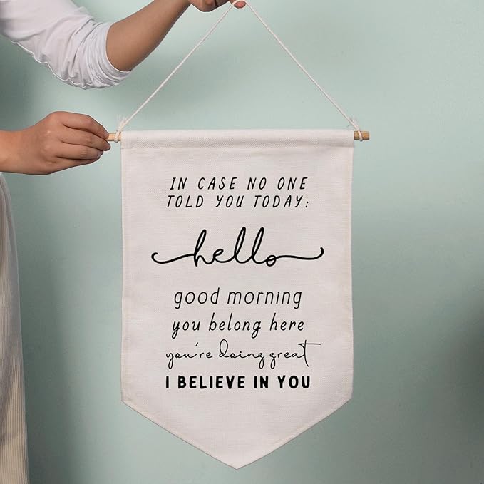 In Case No One Told You Today Banner, You Belong Here Wall Hanging, School Classroom Wall Decor, Teacher Welcome Sign, Classroom School Pennant Flag, Classroom Motivational Banner