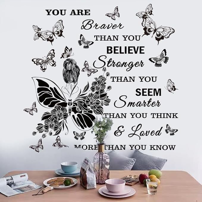 Inspirational Wall Decals You are Quote Wall Stickers Peel and Stick Wall Decor Motivational Saying Positive Wall Sticker for Girls Living Room Nursery Playroom Bedroom Daycare Decor