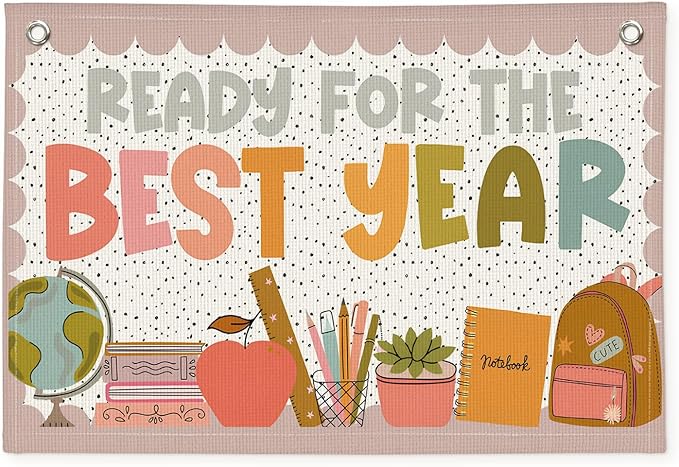 Boho Classroom Decor, Inspirational Teacher Back To School Banner Wall Hanging Flag for Elementary Middle School Kindergarten Perschool Classroom Must Haves 20x30