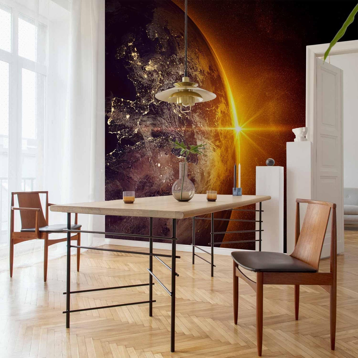 artgeist Wall Mural Cosmos Galaxy 77x55 in - Peel and Stick Self-Adhesive Wallpaper Removable Large Sticker Foil Wall Decor Print Picture Image Design n-B-0003-a-a