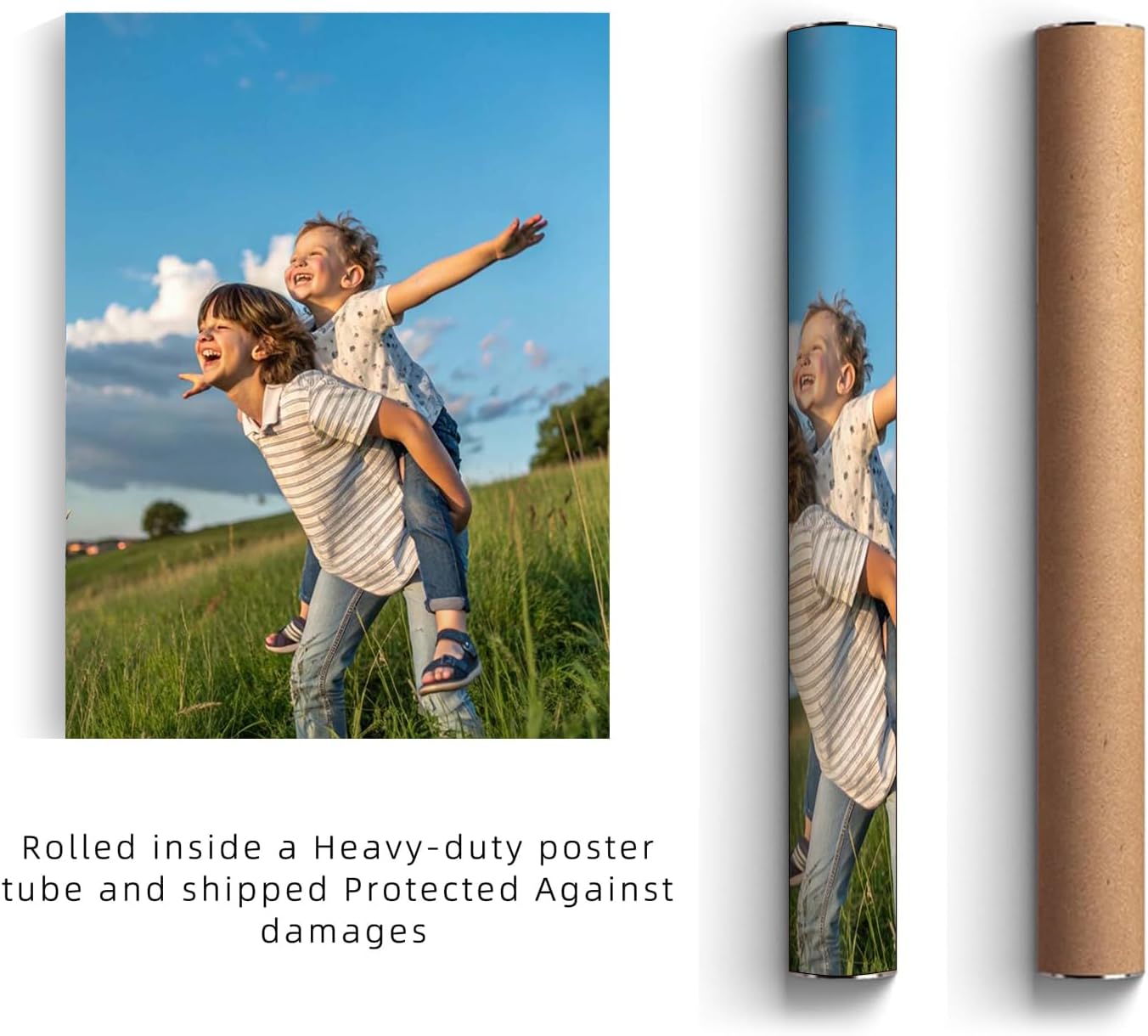 GZZFXXD Personalized Custom 22'x34'' Canvas Prints with Your Photo/your Image Large Wallart Wall Decor for Bedroom Dining room Living room Children's room(Unframed)