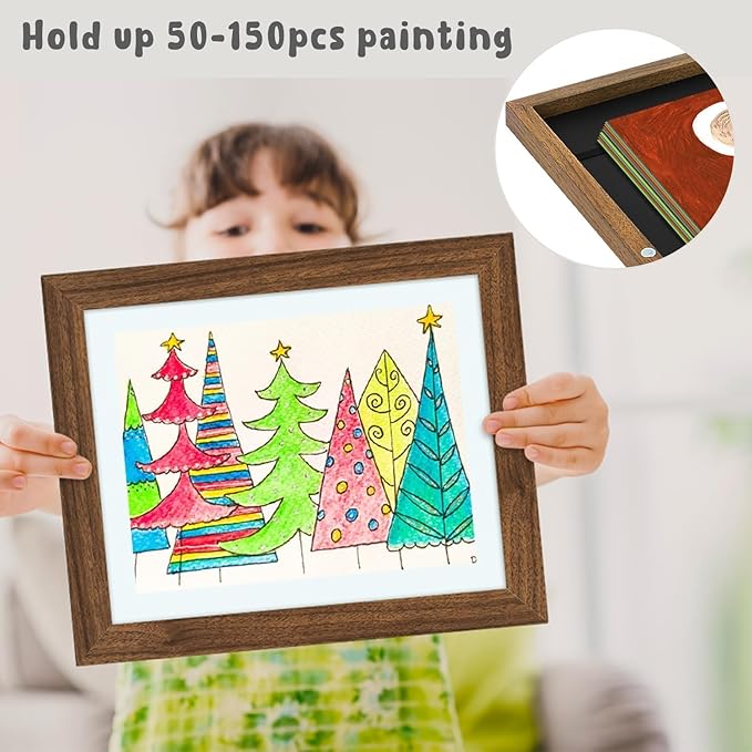 Golden State Art, 10x12.5 Kids Art Frames, Front-Opening Picture Frame Great for Kids Drawings, Artworks, Children Art Projects, Schoolwork, Home or Office (Ecru Set of 2)