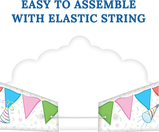 Carson Dellosa 102 pc Bundle of Birthday Decorations, Crowns, Colorful Balloons and Cupcake Cutouts for Party, Classroom, Bulletin Board, and Wall Decor