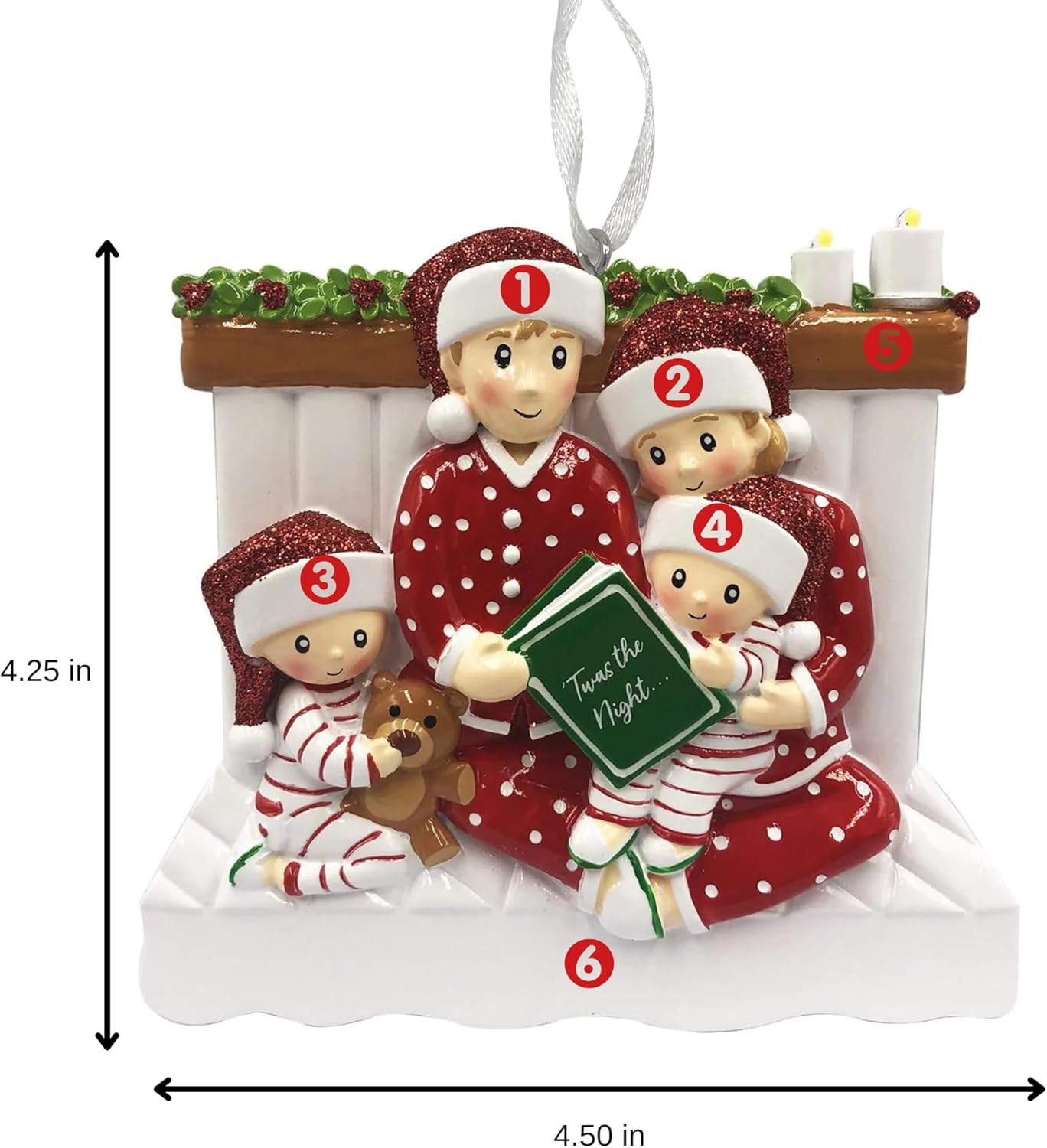 2025 Family Christmas Ornament – Personalized Ornament for Families – Custom Family Ornament – Holiday Tree Decoration Keepsake Gift (Family of 4)