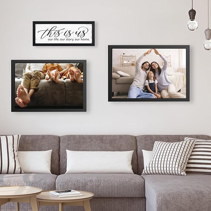 This Is Us Wall Decor: Decorations For Family Photo Wall - Rustic RV/Home Decor Signs - Family Wall Decor For Living Room Bedroom