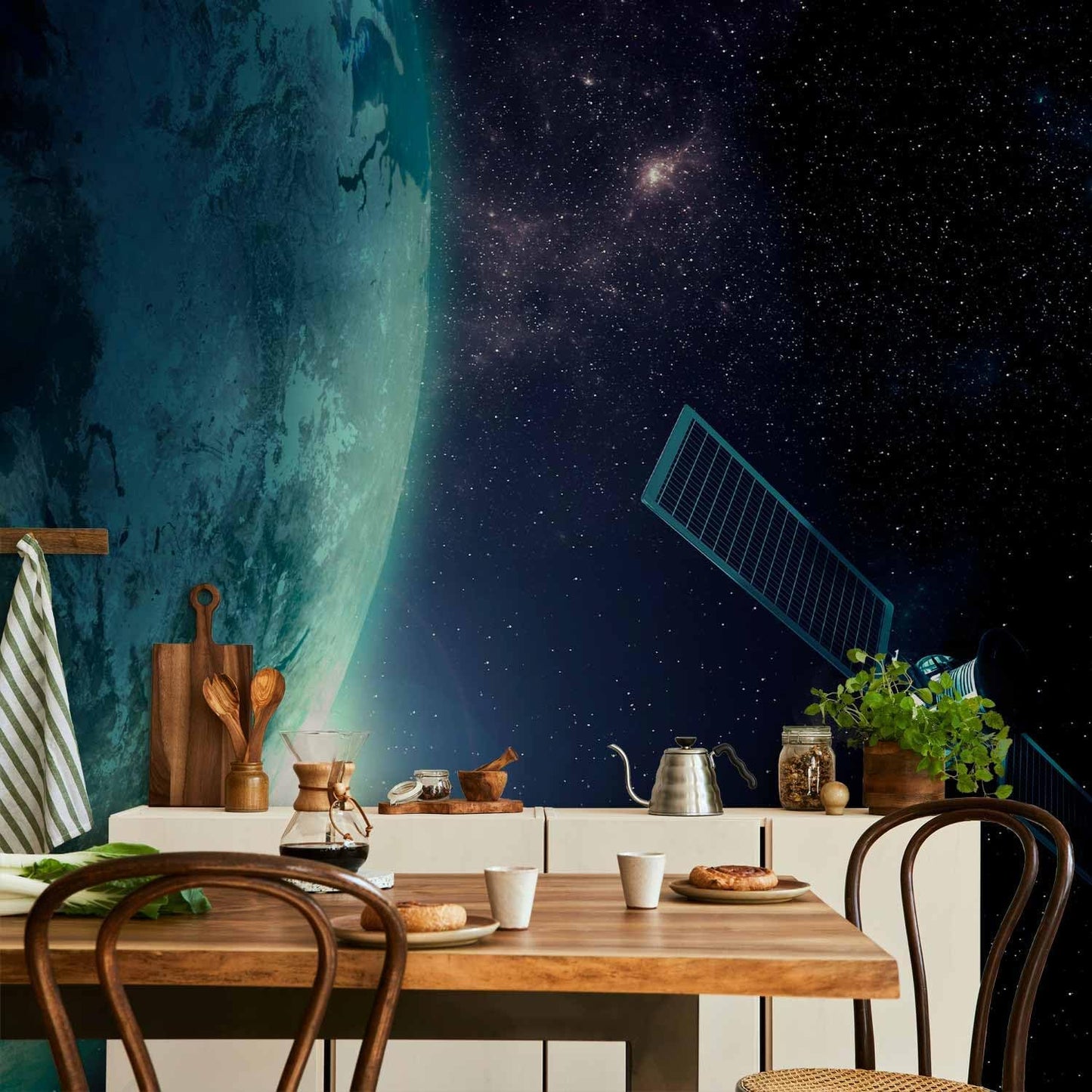 artgeist Wall Mural Cosmos Galaxy 77x55 in - Peel and Stick Self-Adhesive Wallpaper Removable Large Sticker Foil Wall Decor Print Picture Image Design n-B-0007-a-c