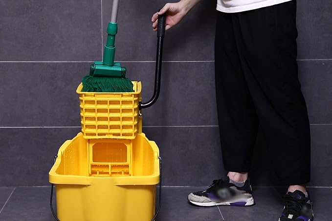 Heavy Duty Wet Industrial Cleaning Mop Head – 21 oz Green mop Head Replacement Cotton Washable Industrial mop Heads Heavy Duty for Commercial & Home Cleaning（Green）