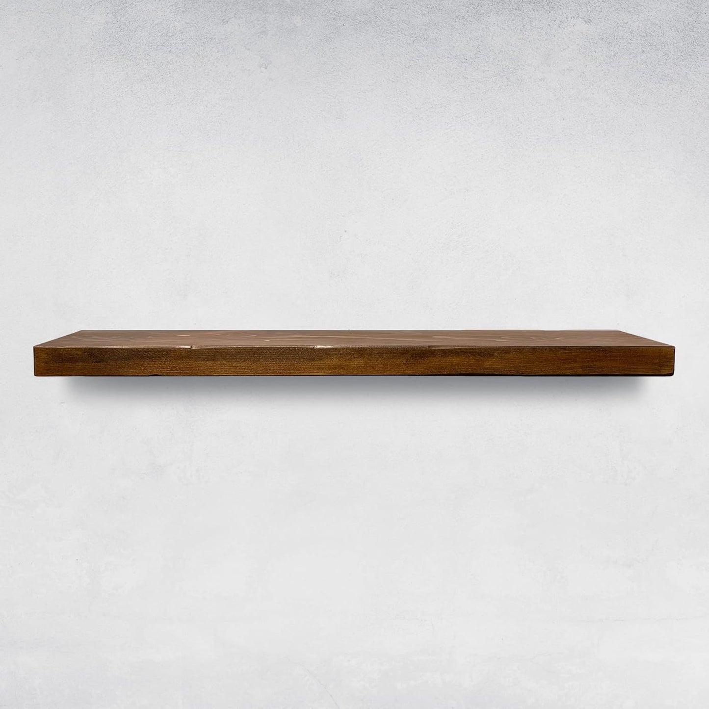 URBANDI, Rustic Floating Shelves, Set of 2, Hidden Bracket, Solid Wood, Heavy Duty, Wall Mounted Shelves, (Provincial, 60Wx12D)