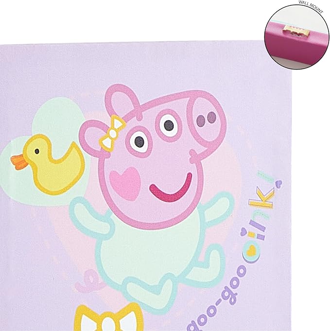Peppa Pig 4 Piece Wall Art Set,Kids Room Décor, Nursery & Playroom Decoration, Cartoon Character Canvas Prints,Each 11"x11"
