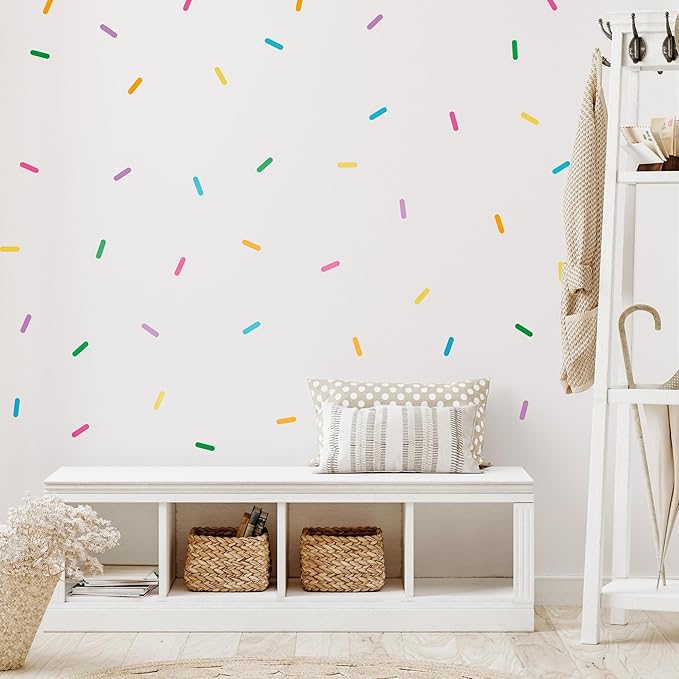 Sprinkles - Easy-to-Apply & Removable Wall Stickers: Transform Your Toddlers Bedroom with Durable, Vibrant Peel-and-Stick Wall Decor – Stickers for Kids