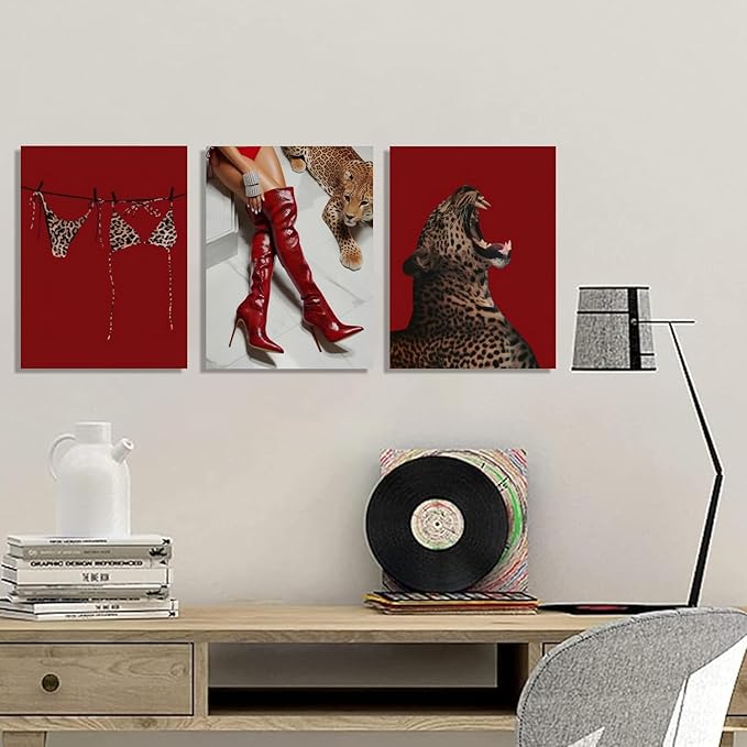 Liacxony wall art (red, 24L x16W, Wrapped Canvas)