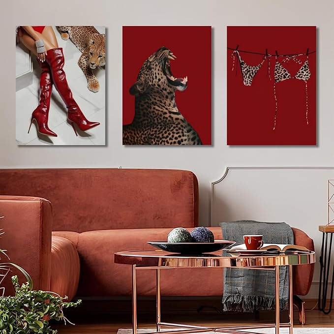 Liacxony wall art (red, 24L x16W, Wrapped Canvas)