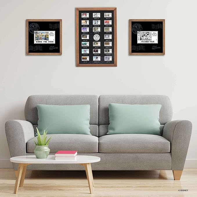 Disney Steamboat Willie Stamp Framed Wood Wall Decor - Vintage Steamboat Willie Wall Art