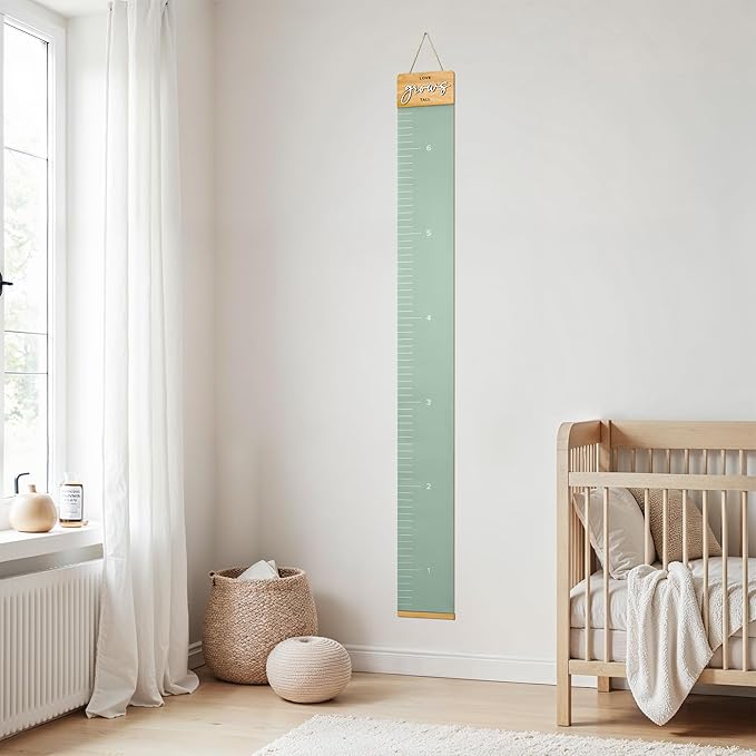 Beautiful Growth Chart for Wall - Cute Height Chart to Easily Track Your Kids' Growth and Milestones - Essential Baby and Toddler Playroom Decor That is Great for Gifting and Creates Lasting Memories