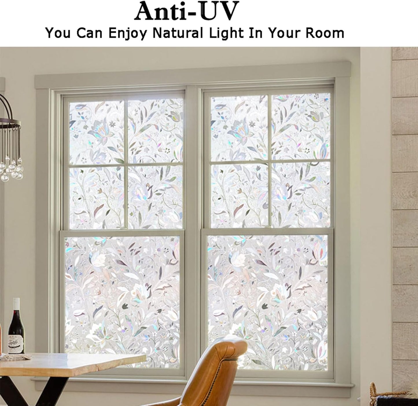Kromapolis Window Film - Privacy Frosted Glass Covering, Static Clings, Non-Adhesive, No-Glue (23.6 x 157.4 inch)