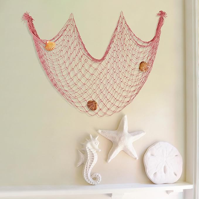 2 Pack Fish Net Decorations for Party