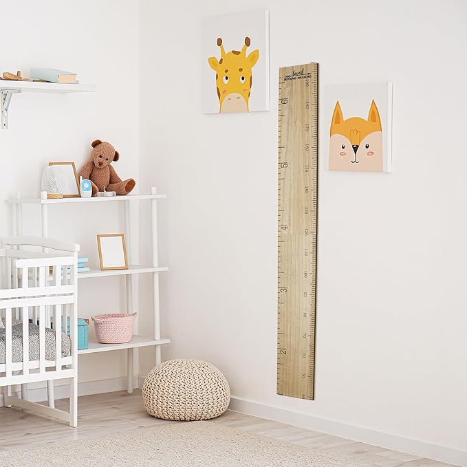 Eersida Growth Chart for Wall Kids Height Growth Chart Wooden Ruler Nursery Wall Decor Boys Girls Height Measurement Loved Beyond Measure for Room Hanging Decor(Classic Style)