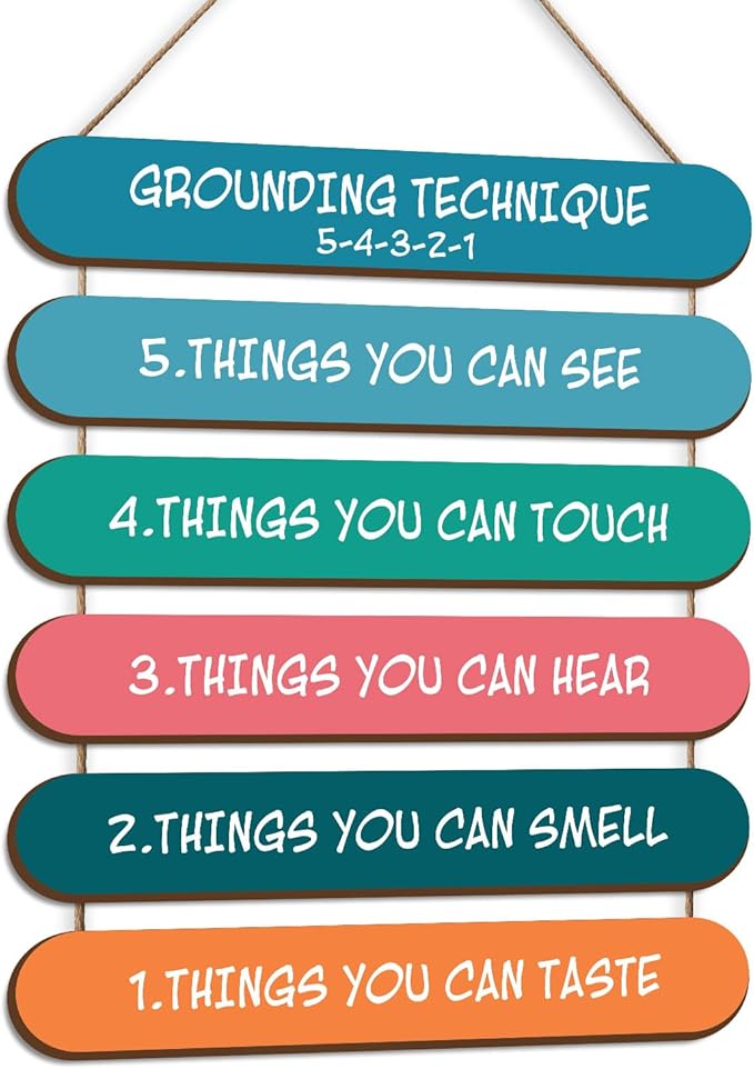 MJSXY Positive Affirmations Wall Decor,Wooden Hanging Wall Pediments,Inspirational Quotes for Mental Health, Self-Love Gifts for Women,Therapy Office Decor for Counselors,Classroom