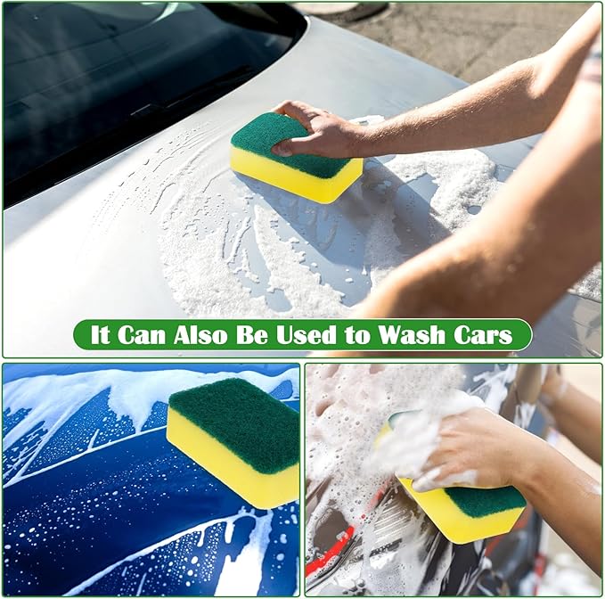 40 Pack Cleaning Sponges Kitchen High Density Dish Sponges Scrub Sponge Multi-Surface Cleaning Scrubber Pad, Durable Dishwashing Sponge Bulk Cleaning Supplies for Washing Dishes, Home, Bathroom, Car