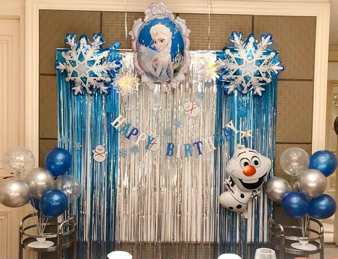 Foil Fringe Curtains Party Decorations - Melsan 3 Pack 3.2 x 8.2 ft Tinsel Curtain Party Photo Backdrop for Birthday Party Baby Shower or Graduation Decorations April fool's Day Decorations Teal