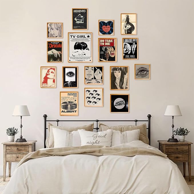 Downtown Girl Room Decor Y2K Posters for Bedroom,Retro Coquette Wall Decor,Trendy TV Girl Posters Y2K Wall Art,Rockstar Vintage Wall Art Prints 2000s Coquette Wall Collage Kit for Teen Girls Dorm,Unframed