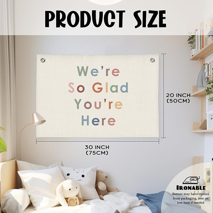Boho Classroom Decor for Teacher, Cute Neutral Inspirational Classroom Must Haves Wall Decor, Welcome Sign Back To School Linen Canvas Banner