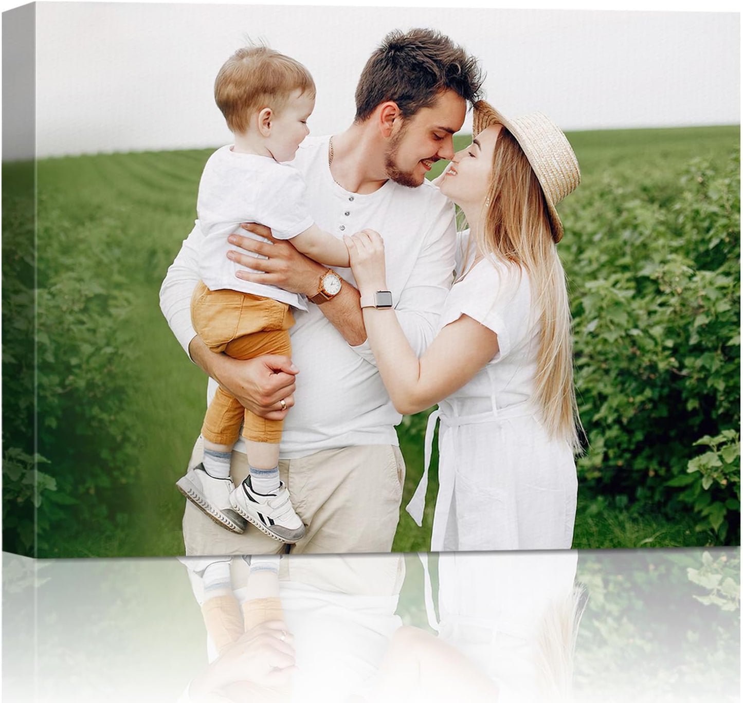 AbcCustomize Canvas Prints with Your Photos, Personalized Photo To Canvas Print for Bedroom, Living Room, Farmhouse Office Decor,Custom Canvas Wall Art for Gifts & Keepsakes, Ready to Hang