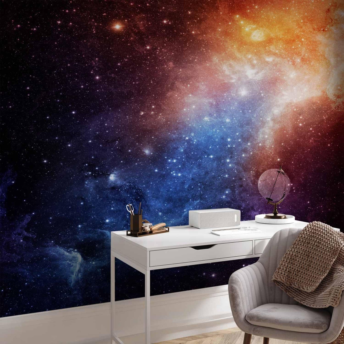 artgeist Wall Mural Cosmos Galaxy 154x110 in - Peel and Stick Self-Adhesive Wallpaper Removable Large Sticker Foil Wall Decor Print Picture Image Design f-B-0057-a-a