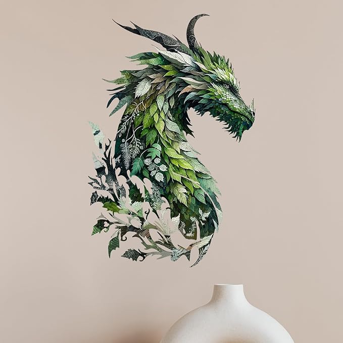Benziso Dragon Metal Wall Art Medieval Decor Fantasy Decorations (colorful-1)