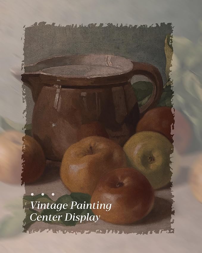HUARCEY Gold Framed Vintage Wall Art for Living Room Harvest Apples Still Life Oil Painting Large Cottagecore Room Decor Picture Canvas Print Farmhouse Fruit Wall Decor Bedroom Kitchen Bathroom 20x40